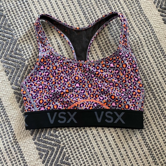 Multicolored Leopard Victoria’s Secret sport bra - Picture 1 of 5
